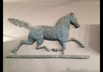 Cast Metal Running Horse