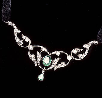 Emerald and Diamond Necklace